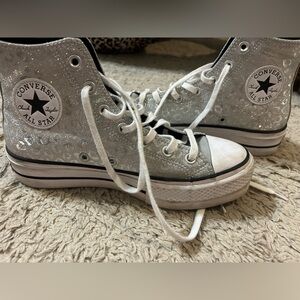 Women’s platform glitter converse
